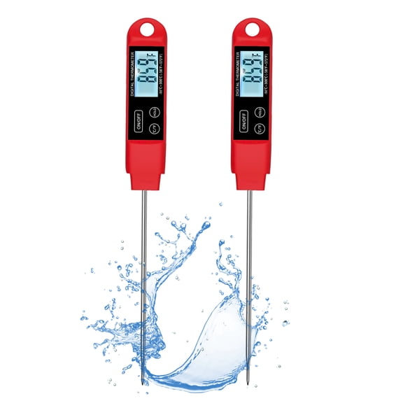 Digital Water Thermometer for Liquid, Candle, Instant Read with Waterproof for Food, Meat, Milk, Long Probe