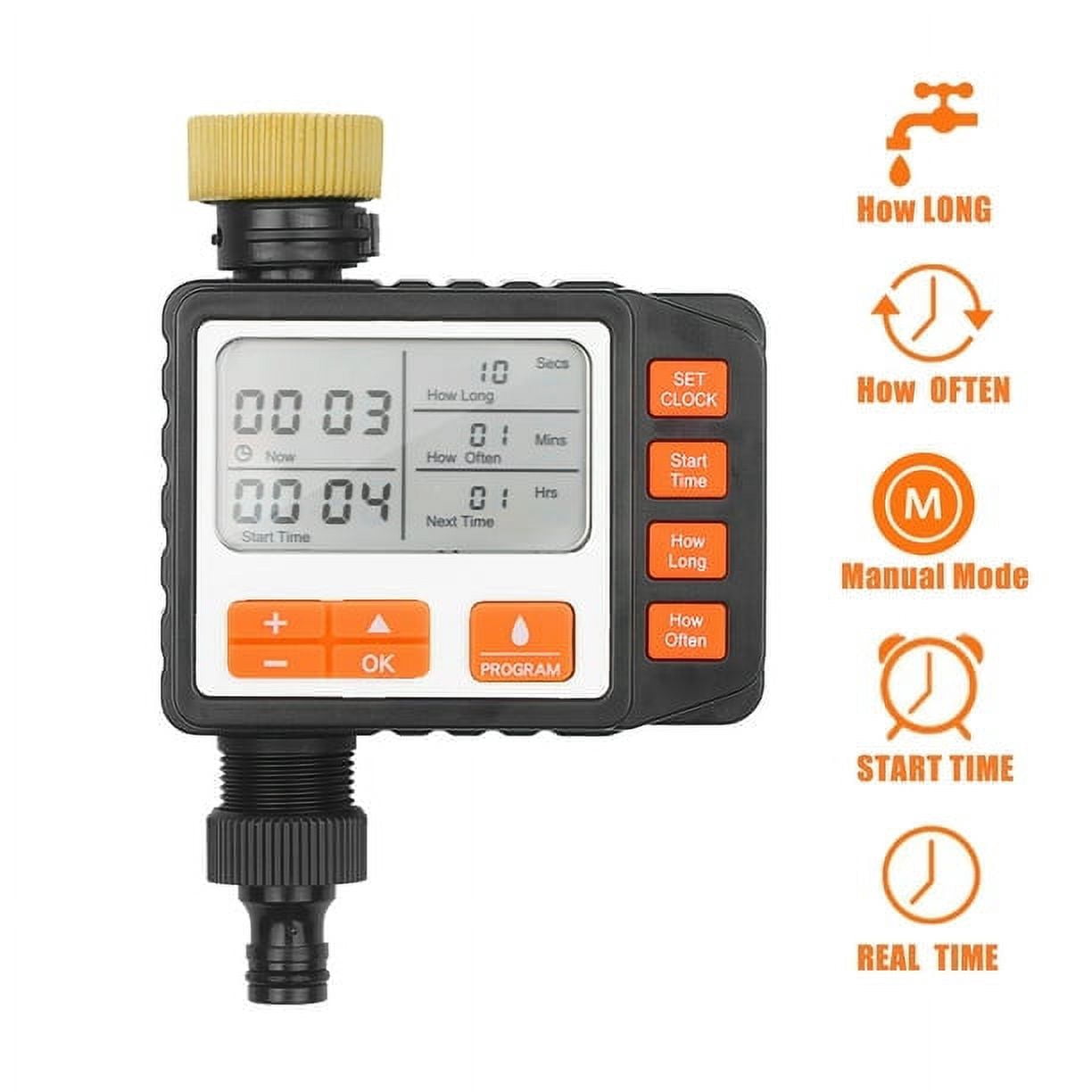 Digital Water Timer,Weatherproof Programmable Large Screen Timing ...