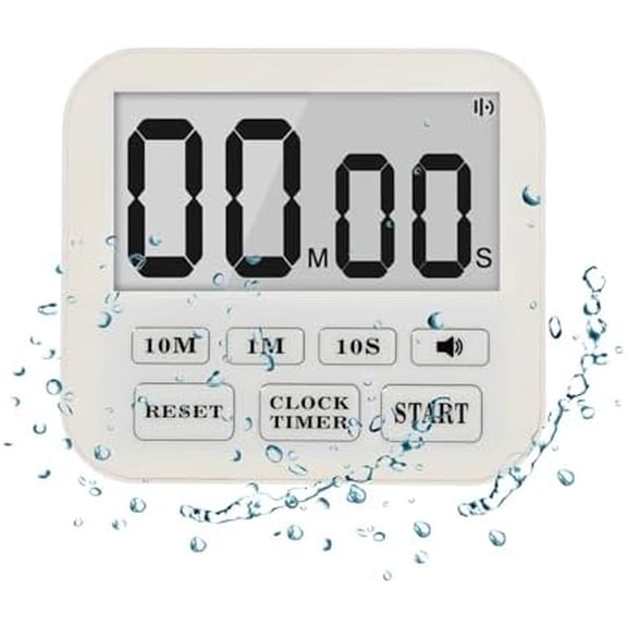 Digital Waterproof Shower Timer Bathroom Kitchen Timer with Strong Magnet and Large 3.2inch LCD Display$$Home Decor, Kitchen, & Other