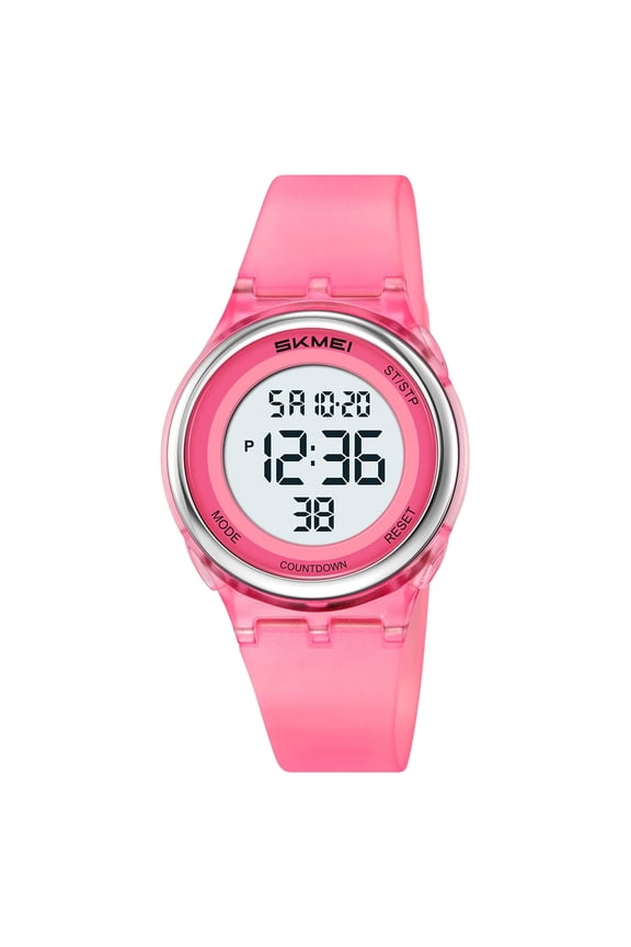 Digital Waterproof Watch - Electronic 's Wristwatch with Clear Display, Alarm Function, Lightweight and Adjustable, Safe Materials for Daily Wear E
