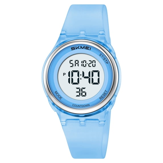 Digital Waterproof Watch - Electronic 's Wristwatch with Clear Display, Alarm Function, Lightweight and Adjustable, Safe Materials for Daily Wear F