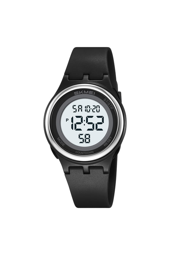 Digital Waterproof Watch - Electronic 's Wristwatch with Clear Display, Alarm Function, Lightweight and Adjustable, Safe Materials for Daily Wear J