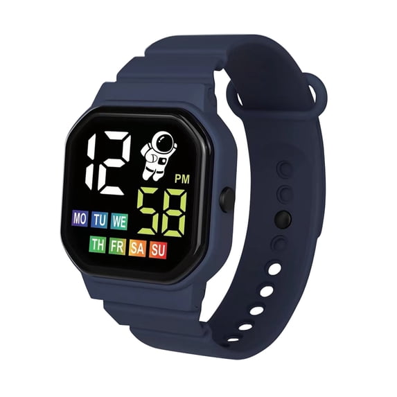 Digital Wathes for Man & Women Students Sports Watches Waterproof Casual Electronic Wrist Watch for Running & Swimming Dark Blue