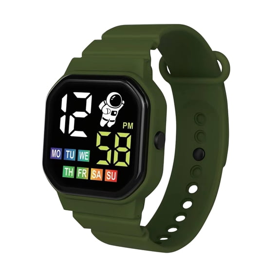 Digital Wathes for Man & Women Students Sports Watches Waterproof Casual Electronic Wrist Watch for Running & Swimming Green