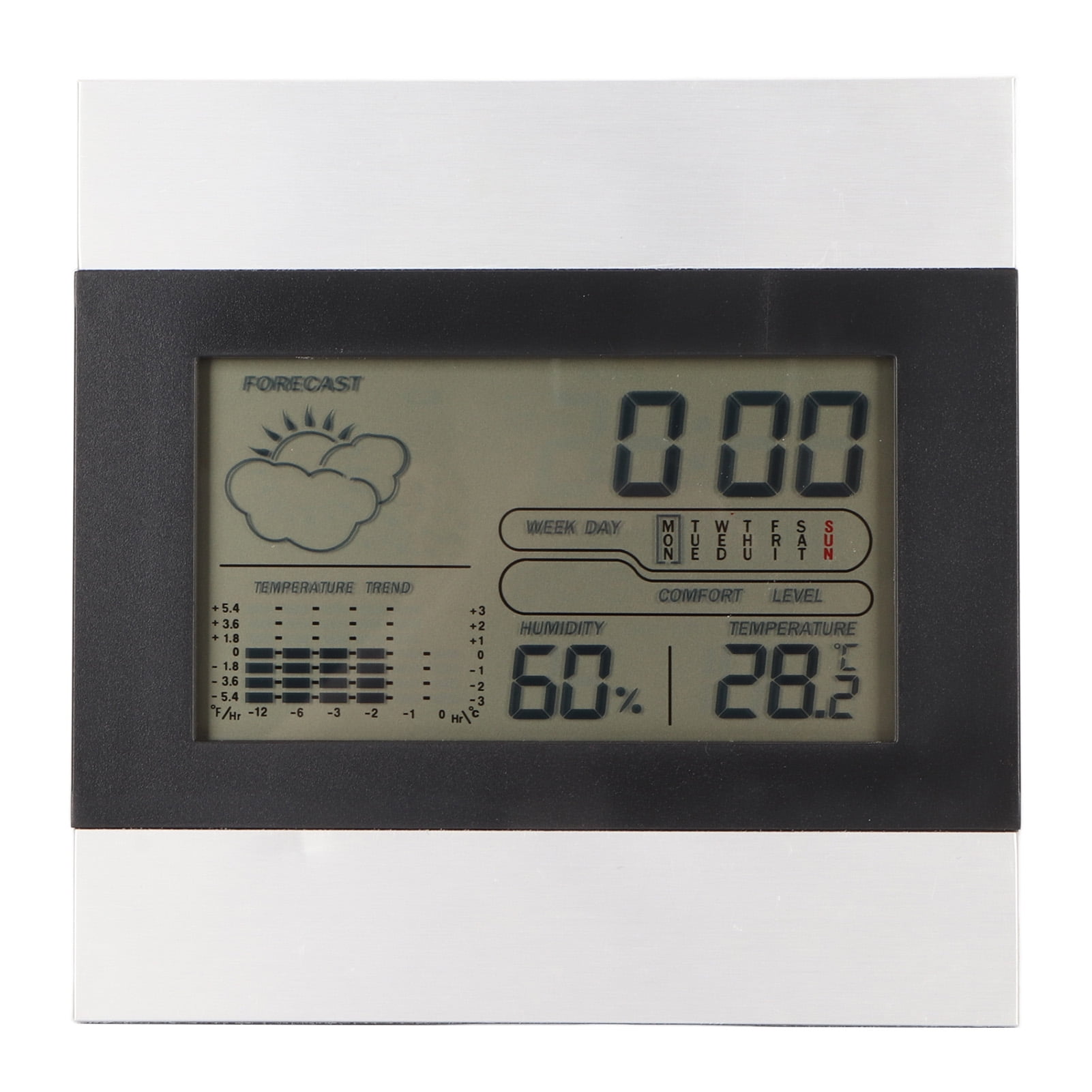 Digital Weather Clock Temperature And Humidity Display Aluminum Shell Digital weather clock temperature and humidity display aluminum shell