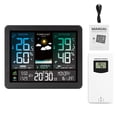thumbnail image 1 of Digital Weather Station Temperature Humidity Meter Barometric Pressure Moon Phase Weather Forecast Hygrothermograph Clock ,Excellent Visual Experience, 1 of 7