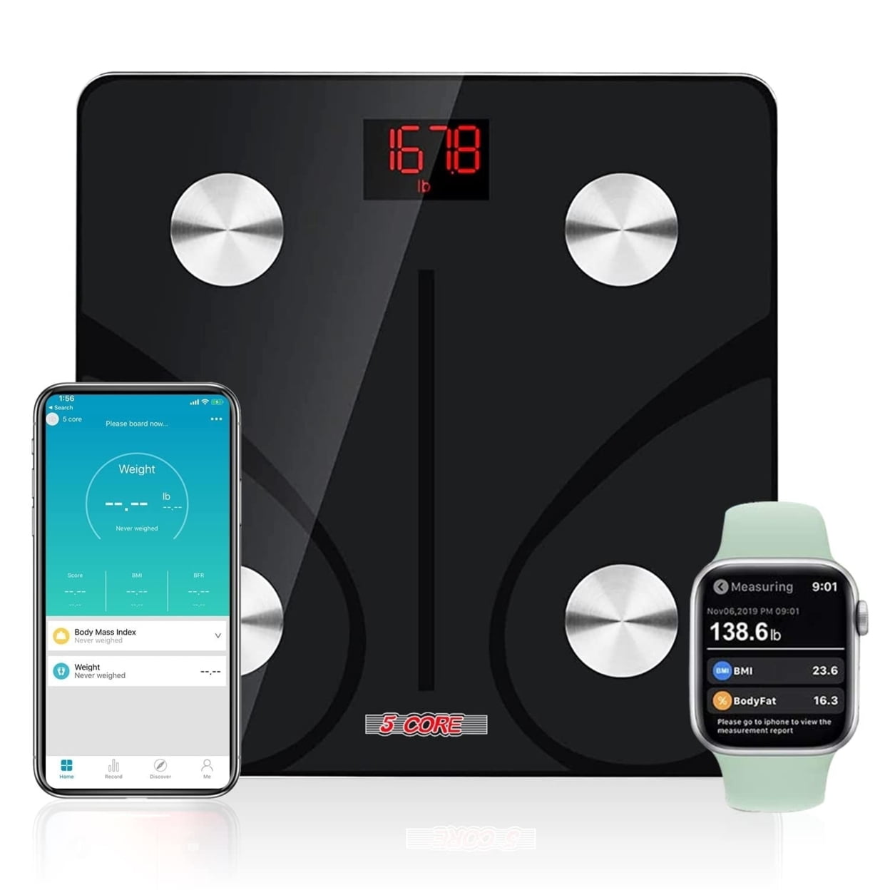 Digital Weighing Scale with Body Fat and Water Weight for People ...