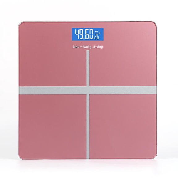 Digital Weight Scale, High Measurement Accuracy Up To 50G, Calorie Center, Heart Rate Detection, Large Lcd Displaybattery Cross Rose Gold