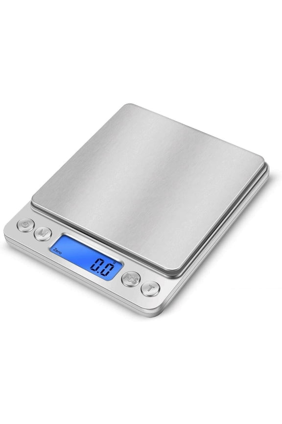 Digital Weight Scale Kitchen Jewelry Gold Grain Food Scale Mini Size Gram 2000g x 0.1g Silver