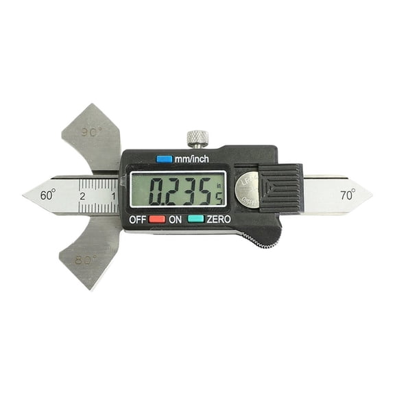 Digital Welding Gauge 0-20mm Stainless Steel Electronic Groove Caliper LCD Display Multi Angle 60 70 80 Degree Height Measurement Tool