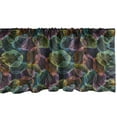thumbnail image 1 of Ambesonne Digital Valance Pack of 2, Futuristic Shell Forms Art, 54"X18", Charcoal Grey and Multicolor, 1 of 2