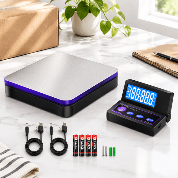 Digital Wireless Shipping Scale 110lb Capacity with Stainless Steel Platform