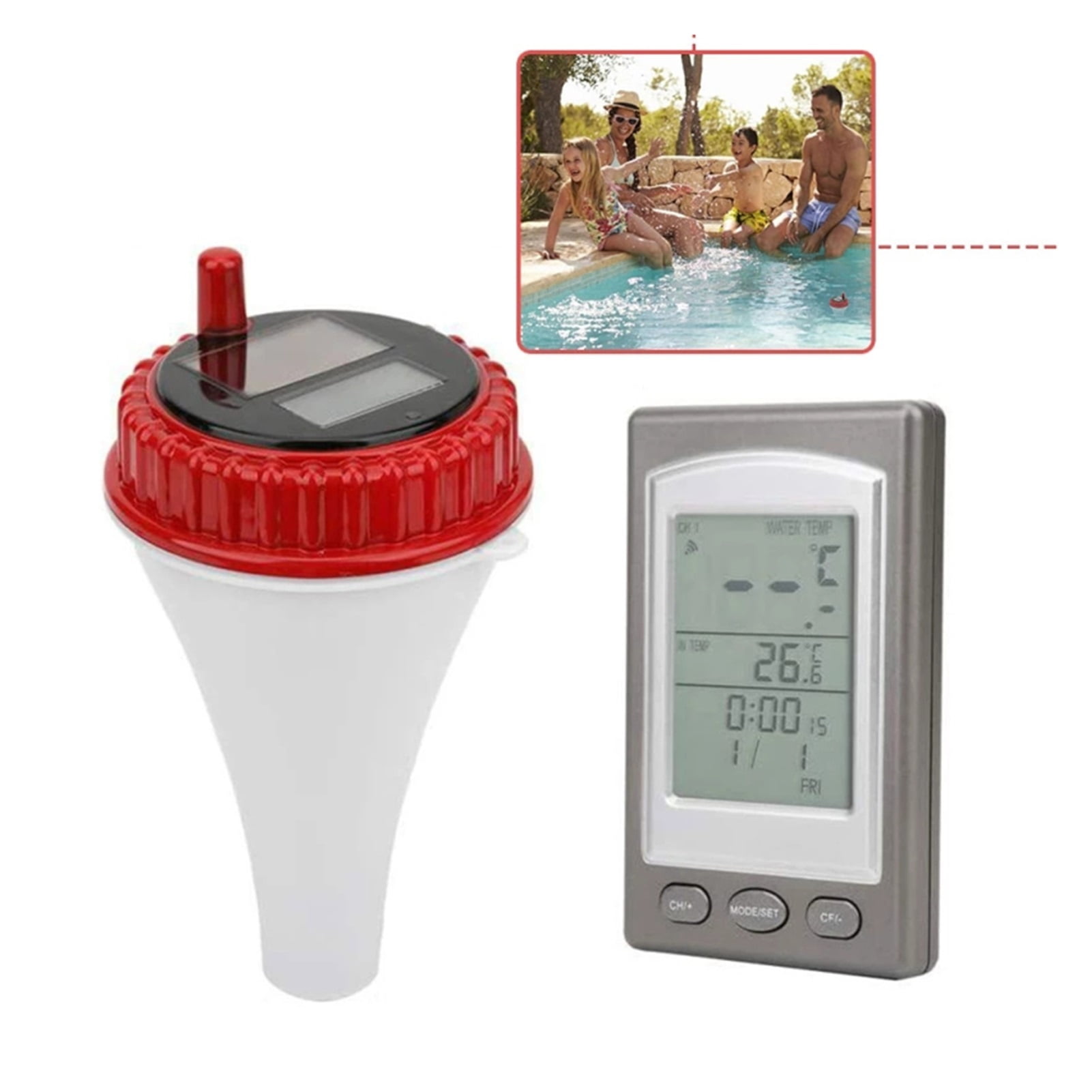 Digital Wireless Swimming Pool Floating Thermometer Wireless Lcd Indoor 