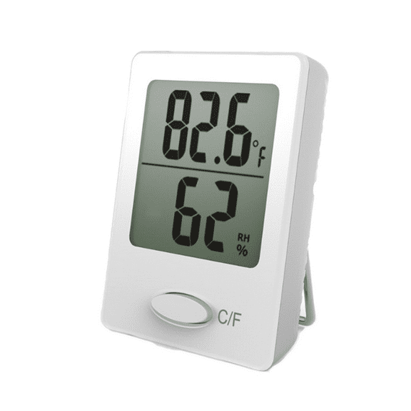 Digital Wireless Thermometer Hygrometer,Indoor Humidity Temperature Gauge - white shell