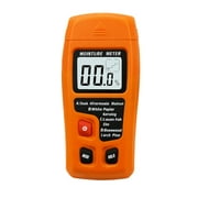 Digital Wood Meter Pin Type LCD Backlit Portable Wood Tester 4 Modes Switchable with 9V 6F22 Battery for Firewood Building Material