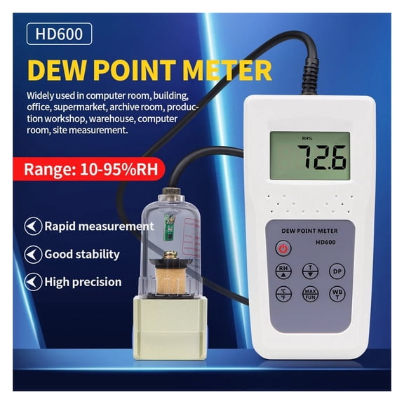 Digital Wood Moisture Meter Temperature Humidity Hygrometer Handheld LCD Thermometer Psychrometer Wet Bulb Dew Point Tester
