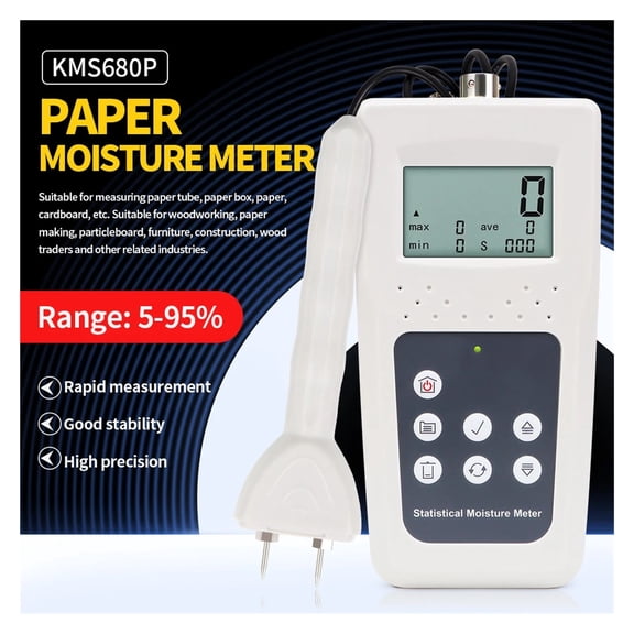 Digital Wood Moisture Meter Temperature Humidity Hygrometer Handheld LCD Thermometer Psychrometer Wet Bulb Dew Point Tester