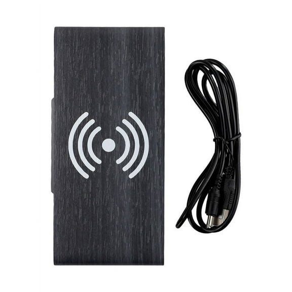 Digital Wooden Alarm Clock with Wireless Charging, Three Groups Alarm, 12/24H, Brightness Adjustment, Wood LED Clocks for Bedroom, Bedside, Desk, Kids