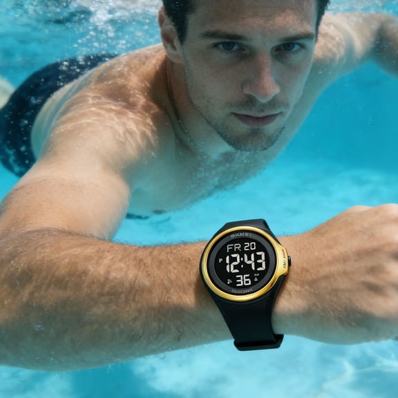 Digital Wristwatch, Outdoor Sports Timer Alarm Watch, Water-Resistant Fashion Timepiece, Lightweight Student Watch for, Running, Hiking & Daily Activities