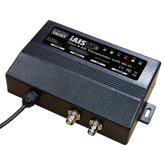 12" Solid Black Outdoor Marine Digital Yacht iAISTX Class B Wireless Transponder