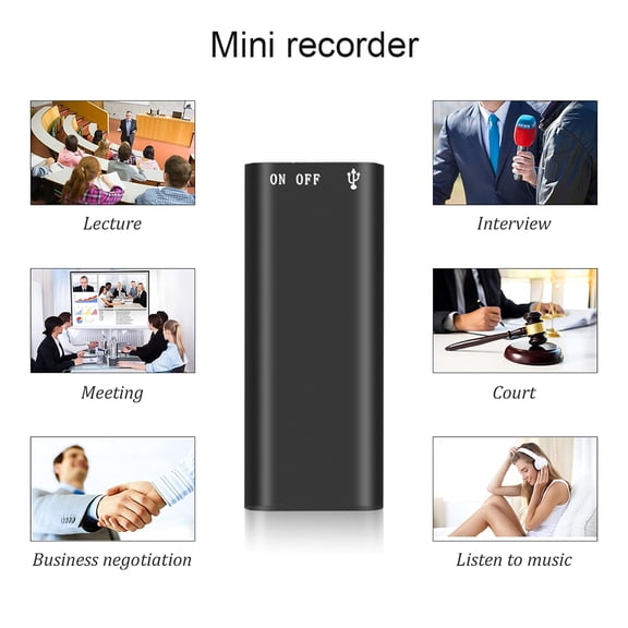 Digital audio recorder Voice 3-in-1 Mp3 Player Professional Voice Digital Audio Mini Voice Recorder 192Kbps Recording WAV