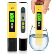 Digital pH and TDS Meter Kits, 0.01pH High Accuracy Pen Type pH Meter   2% Readout Accuracy 3-in-1 TDS EC Temperature Meter for Hydroponics, Pool and Aquarium, Yellow Blue, UL Certified