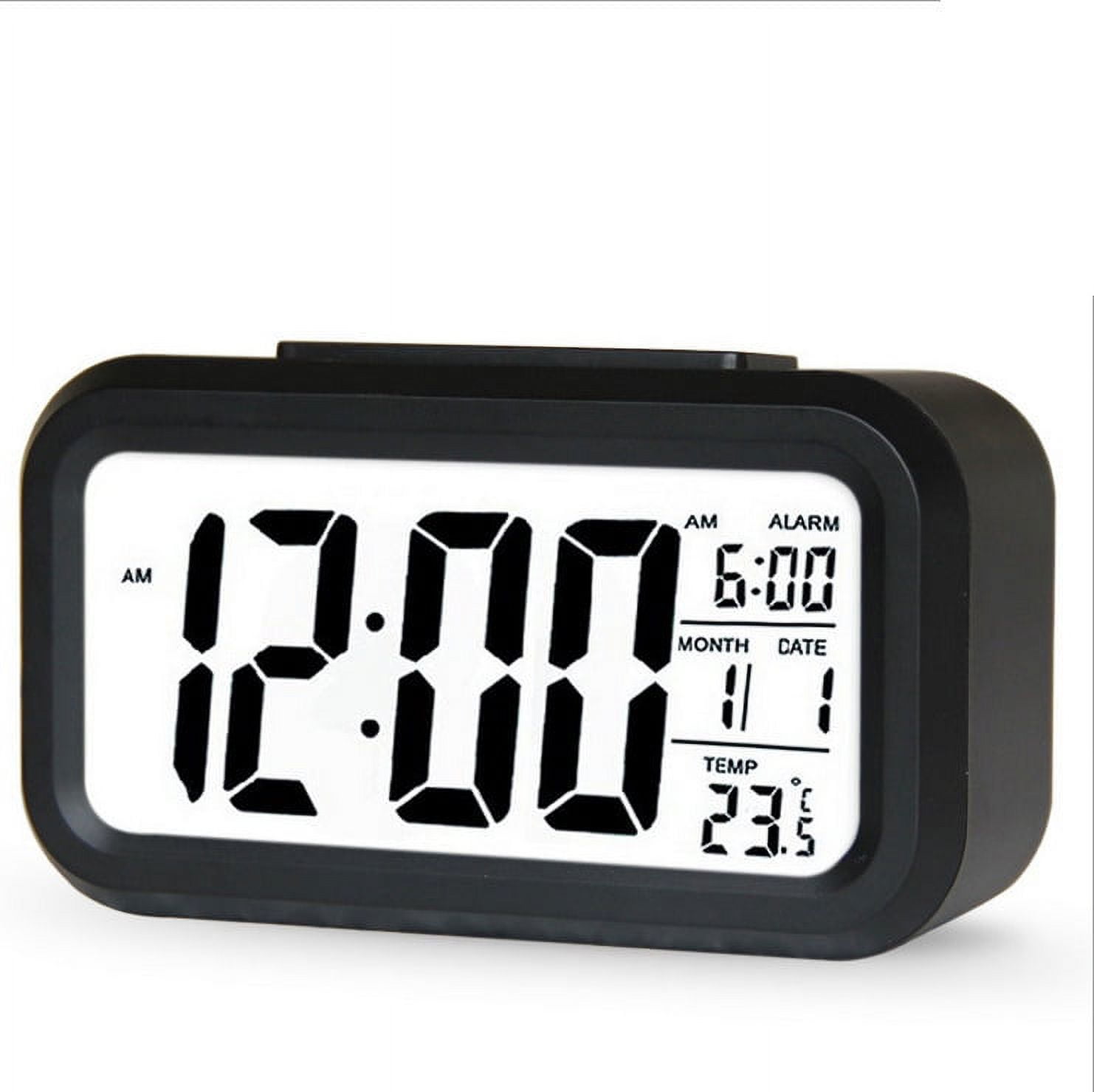 Digital radio navigation alarm clock, with Indoor Temperature, for Bedrooms Heavy Sleepers Kids