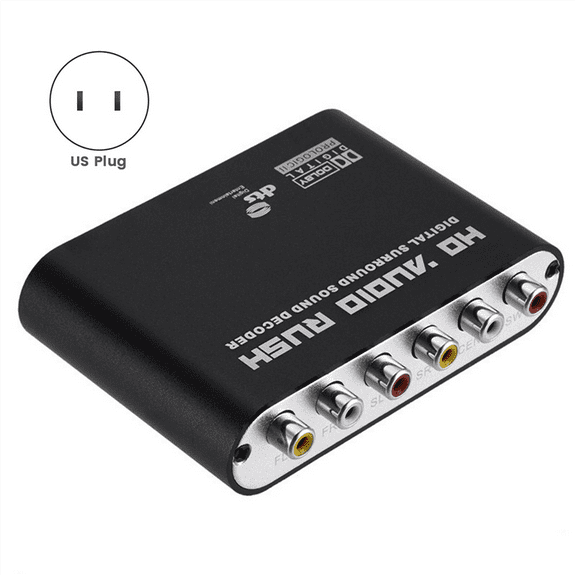 Digital to Analog 5.1 Audio Decoder Amplifier SPDIF Coaxial to RCAAC3 Optical Digital Amplifier Analog Converter US Plug