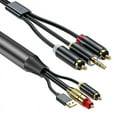 thumbnail image 1 of Digital to Analog Audio Conversion Cable,Digital SPDIF/Optical & Coaxial to Analog L/R  &3.5mm AUX Stereo Audio Cable, 1 of 7