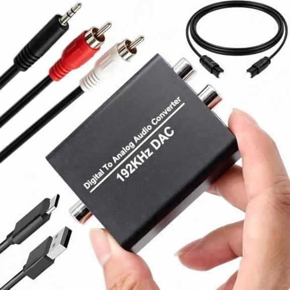 Digital to Analog Audio Converter 192kHz Optical Coax to 3.5mm