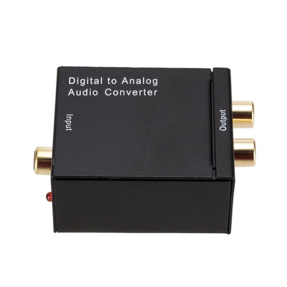 Digital to Analog Audio Converter Adapter Coaxial/Toslink to L/R, 24-bit S/PDIF, USB Power, Easy Installation, Black
