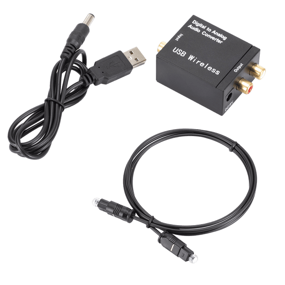 Digital to Analog Audio Converter Bluetooth-compatible Optical Fiber Coaxial Signal to RCA R/L Audio Decoder  DAC