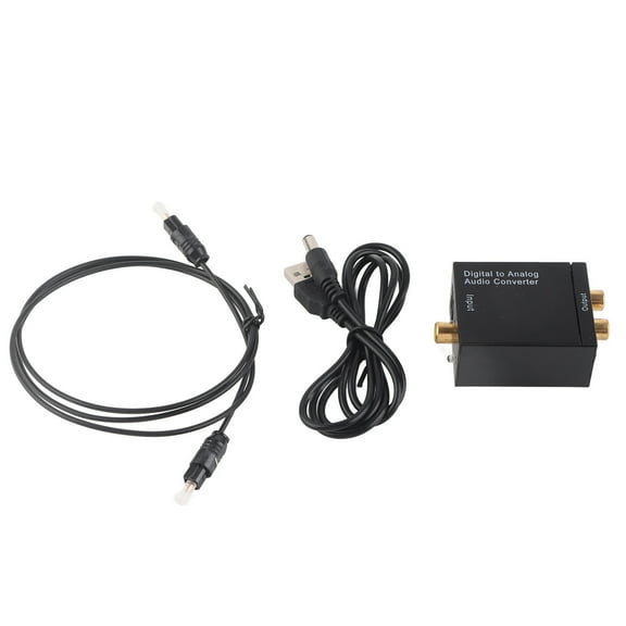 Digital to Analog Converter DAC Decoder with for Toslink and Coaxial Inputs to Analog 2RCA Outputs