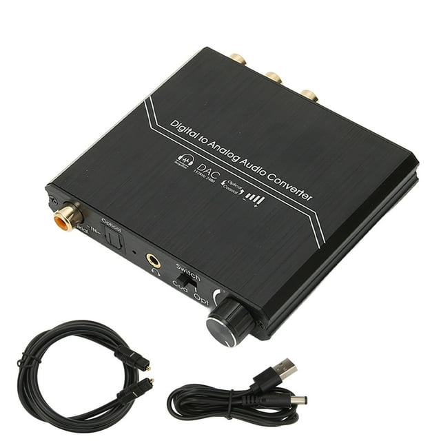 Digital to Analog Sound Converter 192KHz Optical to RCA Stereo DAC