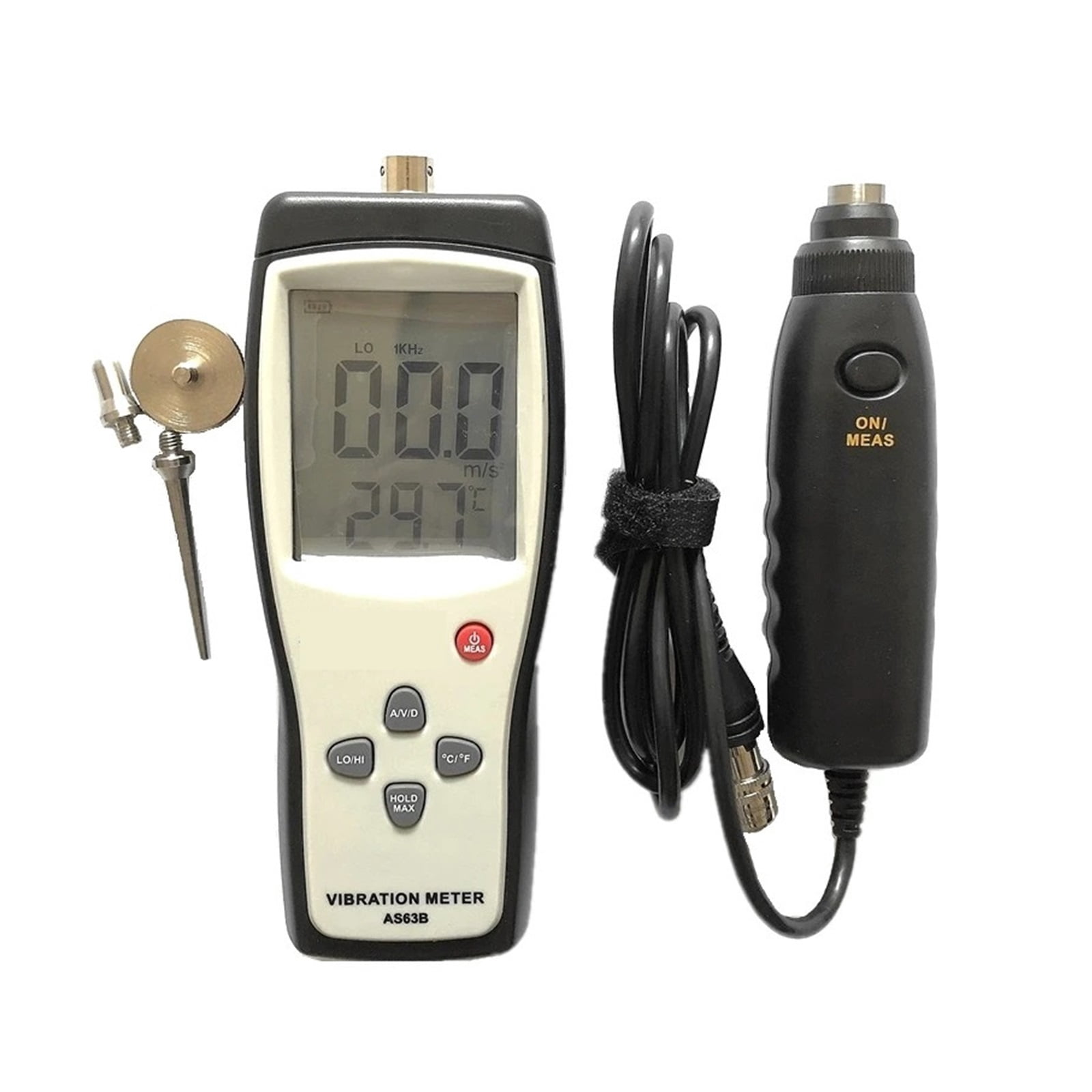 Digitales Vibrationsmessgerät Handgerät HT-1201 – Präzisions-Split-Typ Mit Sensor, Misst Beschleunigung, Geschwindigkeit & Hubraum, Inkl. Tasche