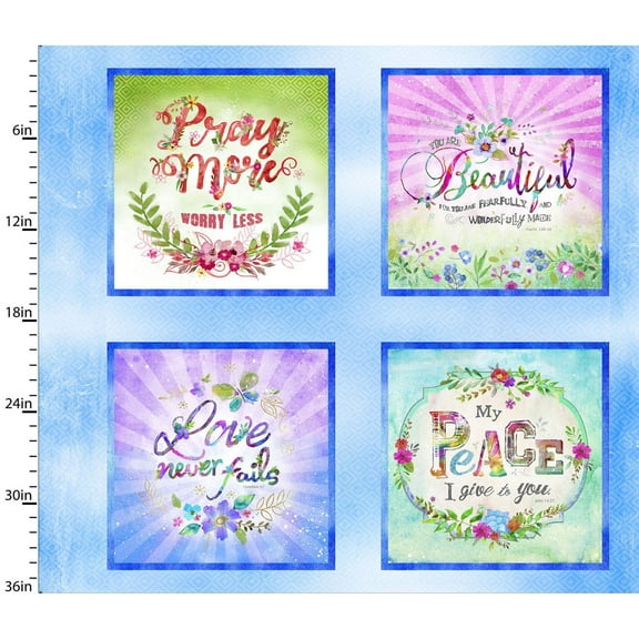 Digitally Printed Bloom with Grace Collection Fabric Panel