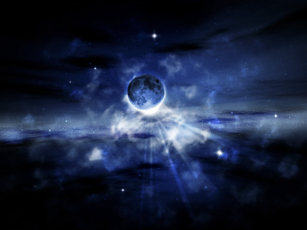 Digitally generated image of a planet in outer space Canvas Art - Vlad GerasimovStocktrek Images (33 x 25)