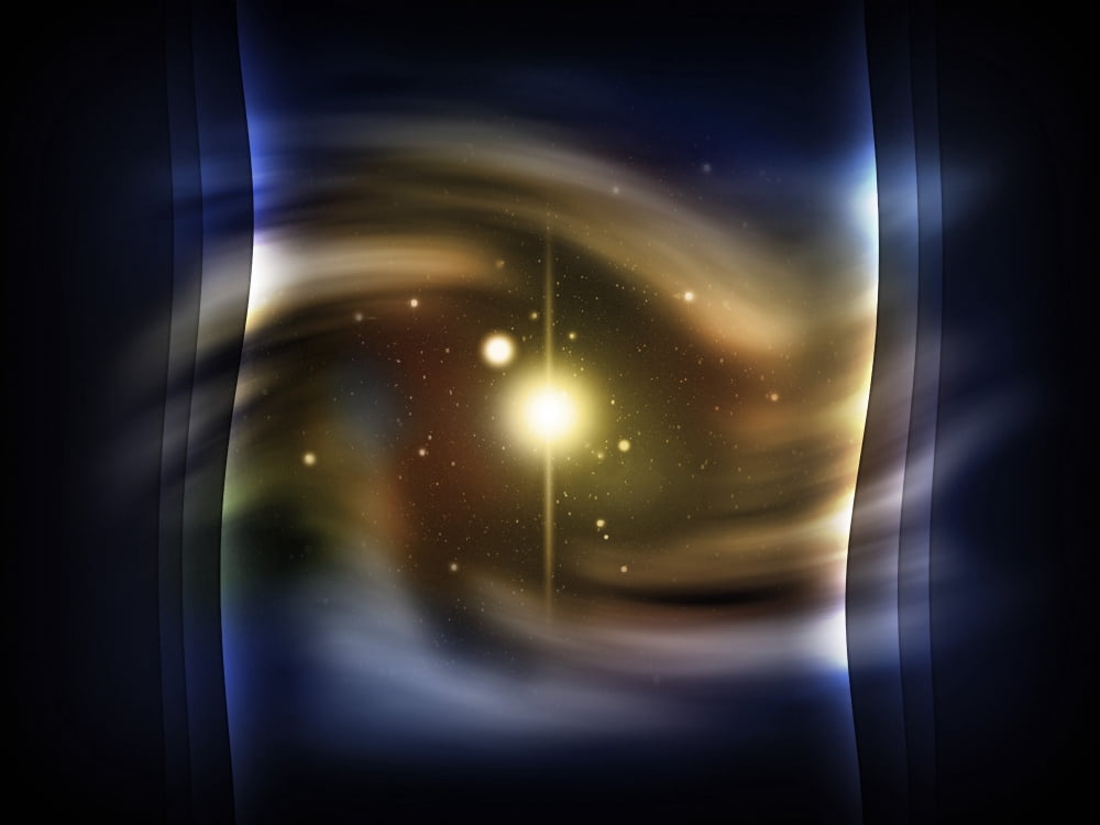Digitally generated image of deep space Canvas Art - Vlad GerasimovStocktrek Images (33 x 25)