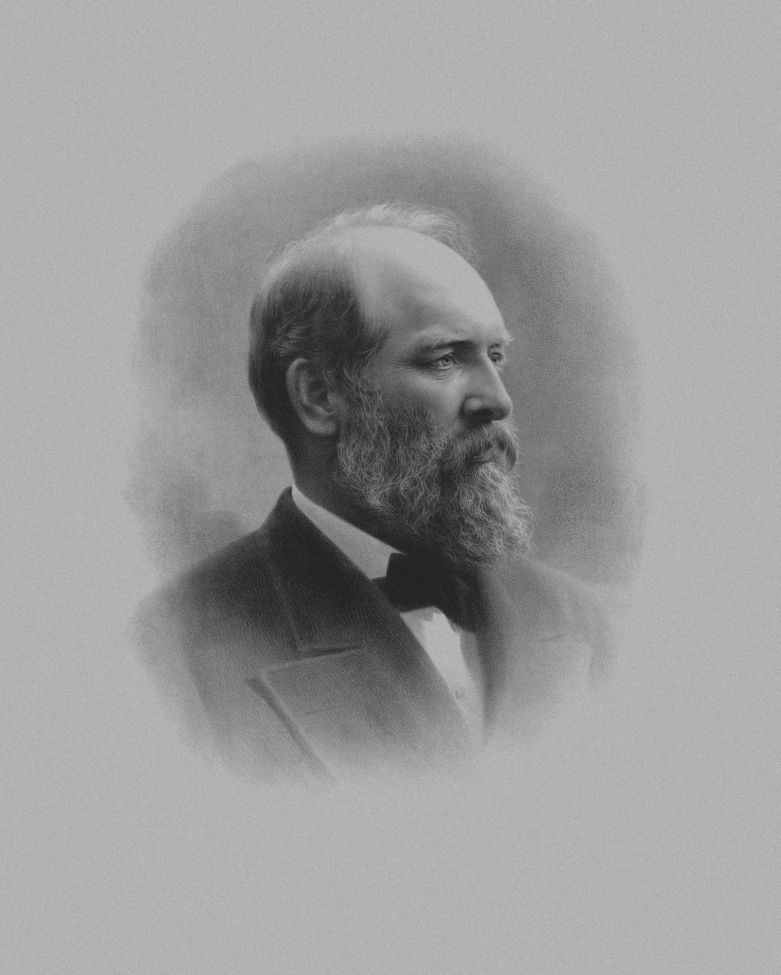 Digitally American history print of President James Garfield Canvas Art - John ParrotStocktrek Images (13 x 16)