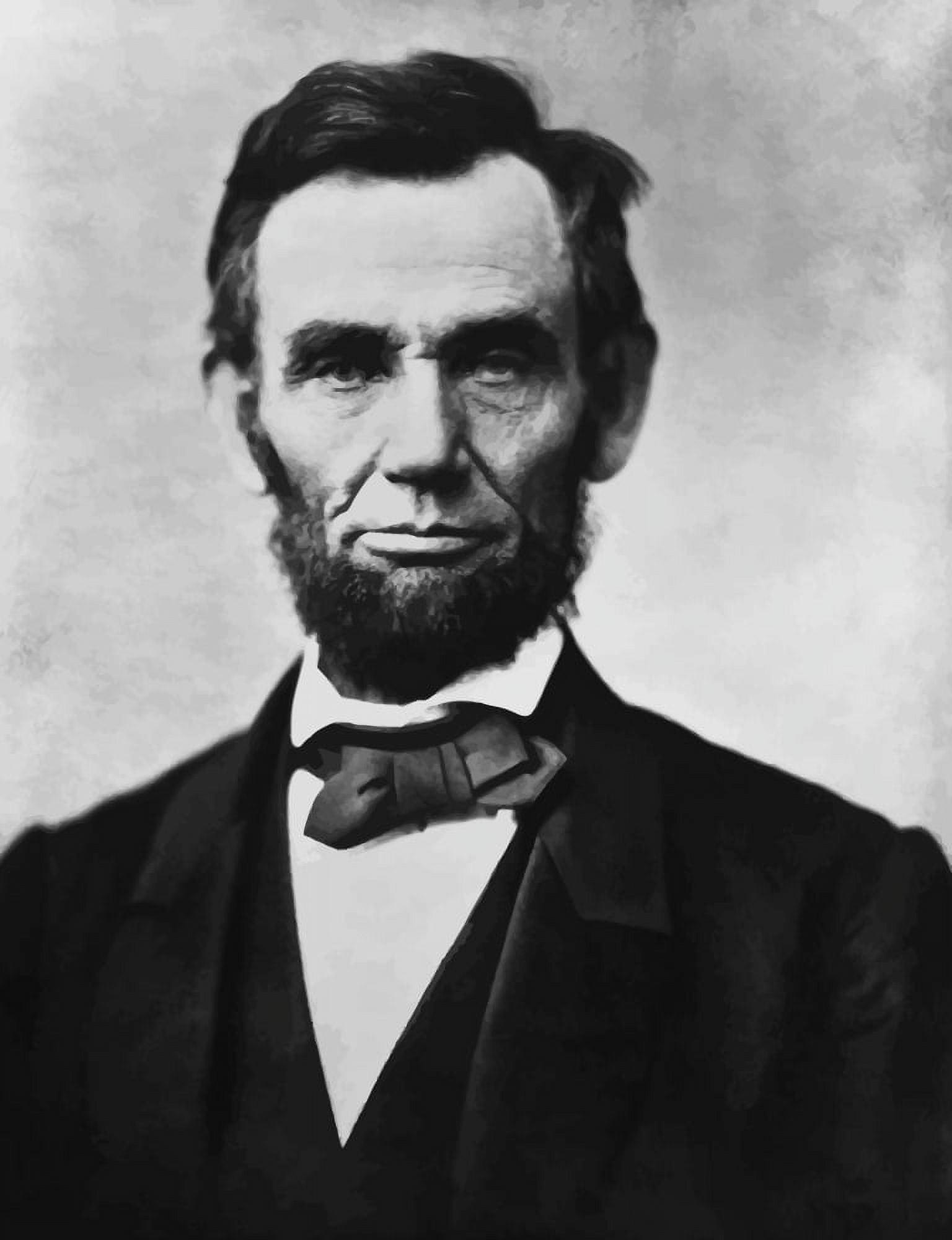 Digitally Civil War era vector photo of President Abraham Lincoln Canvas Art - John ParrotStocktrek Images (13 x 17)