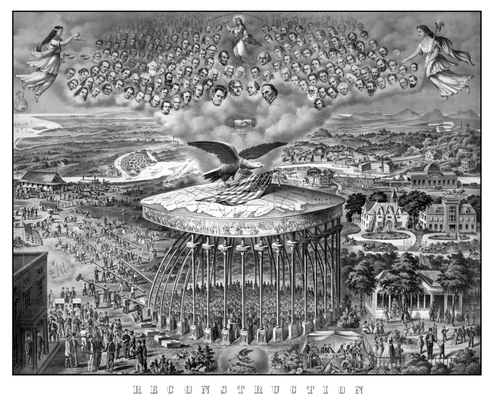 Digitally Civil War print representing the healing of America after the war Canvas Art - John ParrotStocktrek Images (32 x 26)