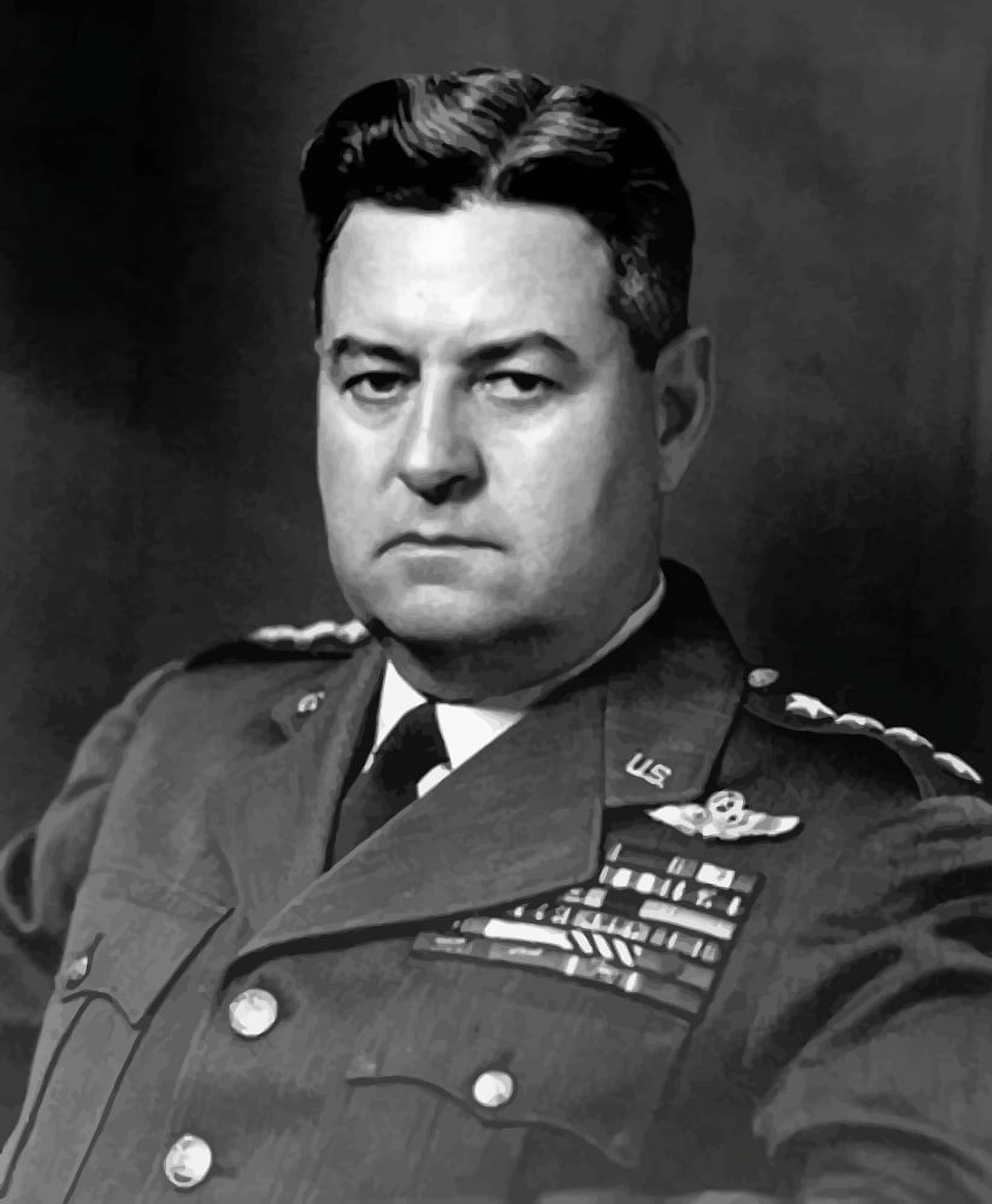 Digitally portrait of General Curtis Lemay Canvas Art - John ParrotStocktrek Images (26 x 31)