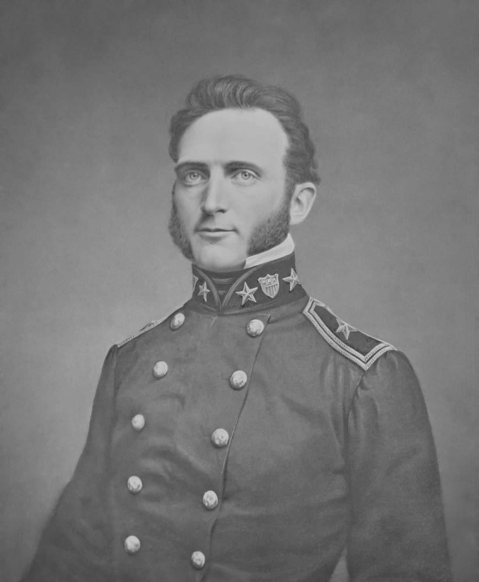 Digitally print of Thomas Stonewall Jackson as a young officer Canvas Art - John ParrotStocktrek Images (26 x 32)