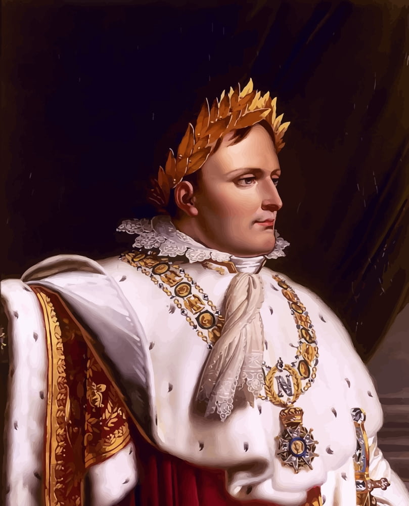 Digitally vector artwork of Napoleon Bonaparte Canvas Art - John ParrotStocktrek Images (13 x 16)