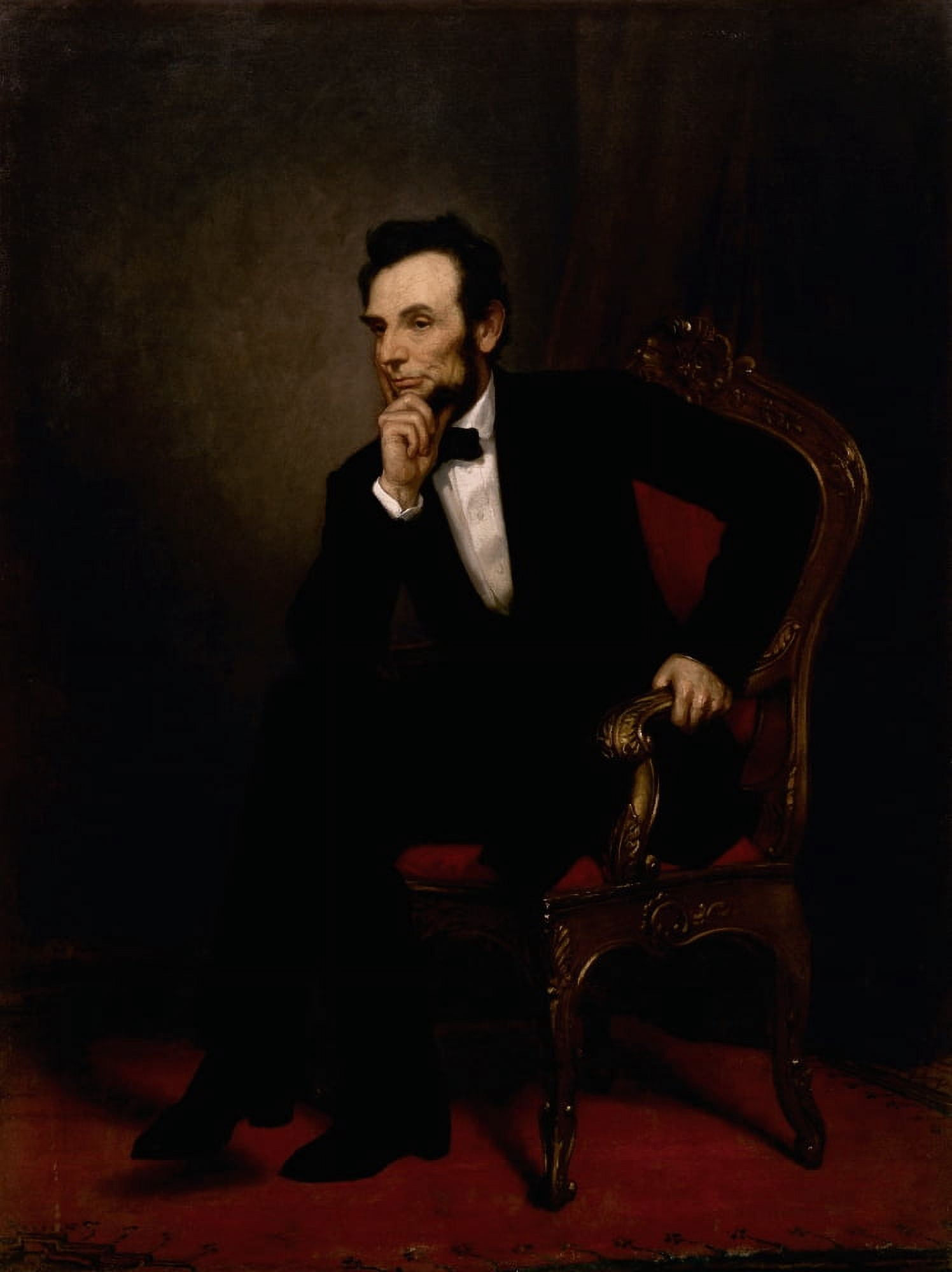 Digitally vector painting of Abraham Lincoln Canvas Art - John ParrotStocktrek Images (13 x 17)