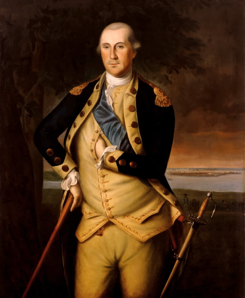 Digitally vector painting of General George Washington Canvas Art - John ParrotStocktrek Images (26 x 31)