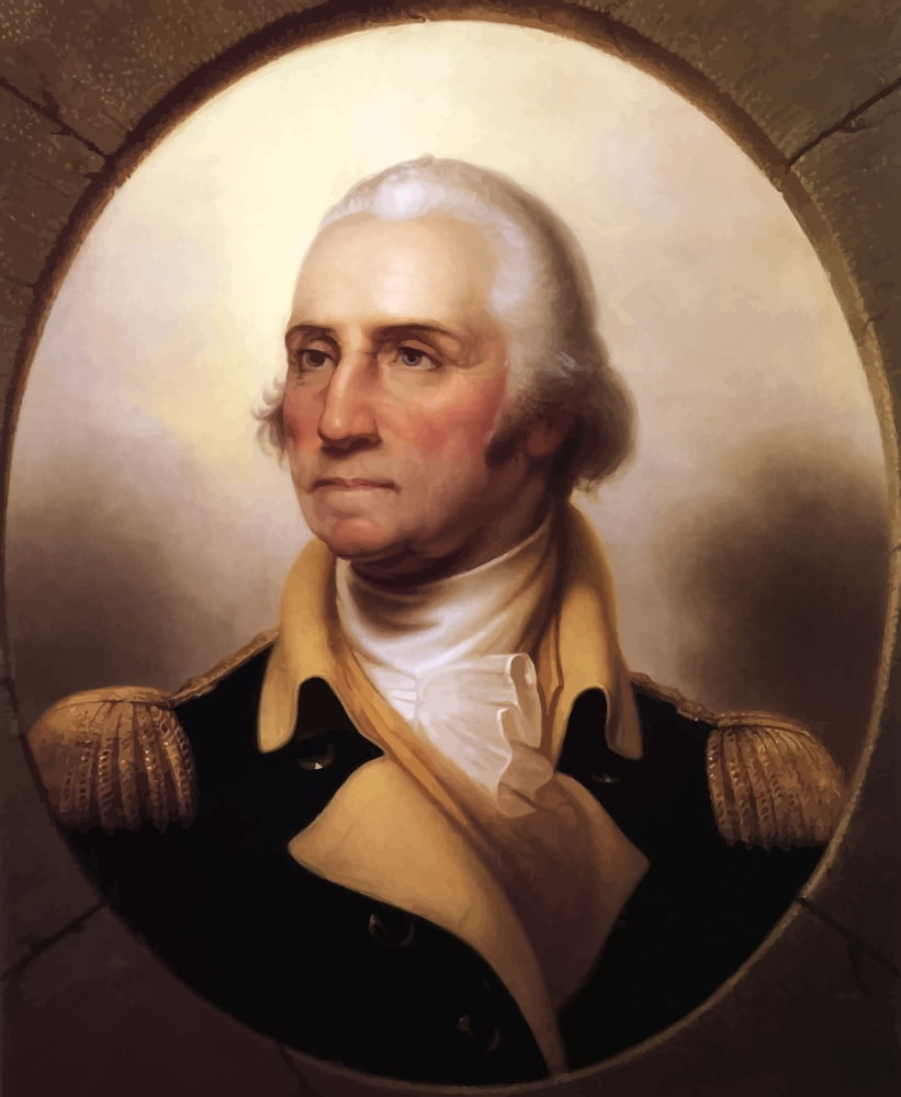 Digitally vector painting of George Washington Canvas Art - John ParrotStocktrek Images (26 x 31)