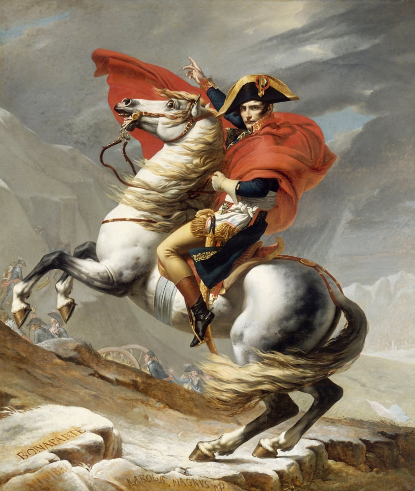 Digitally vector painting of Napoleon Bonaparte on his horse Canvas Art - John ParrotStocktrek Images (13 x 16)