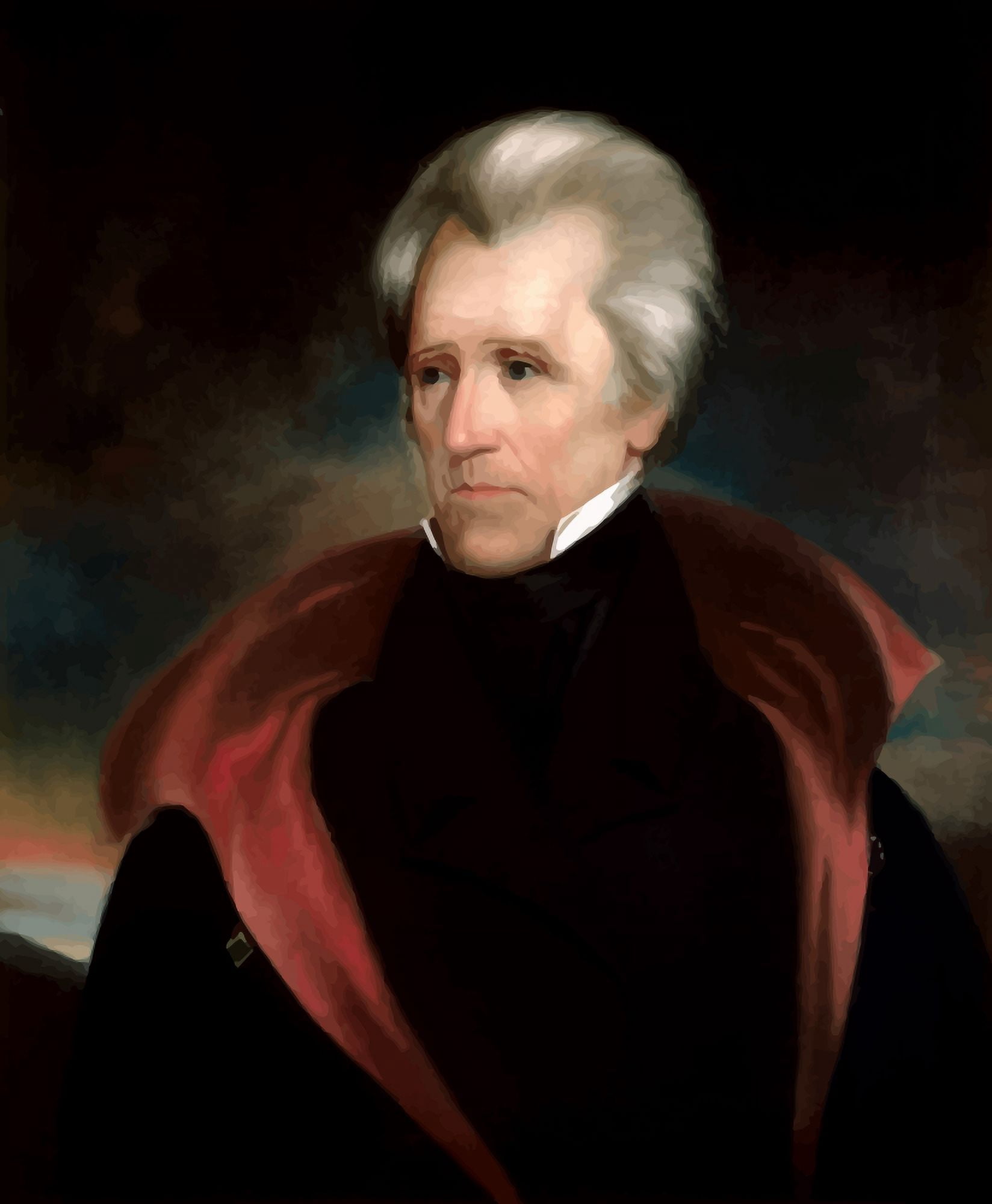 Digitally vector painting of President Andrew Jackson Canvas Art - John ParrotStocktrek Images (26 x 32)
