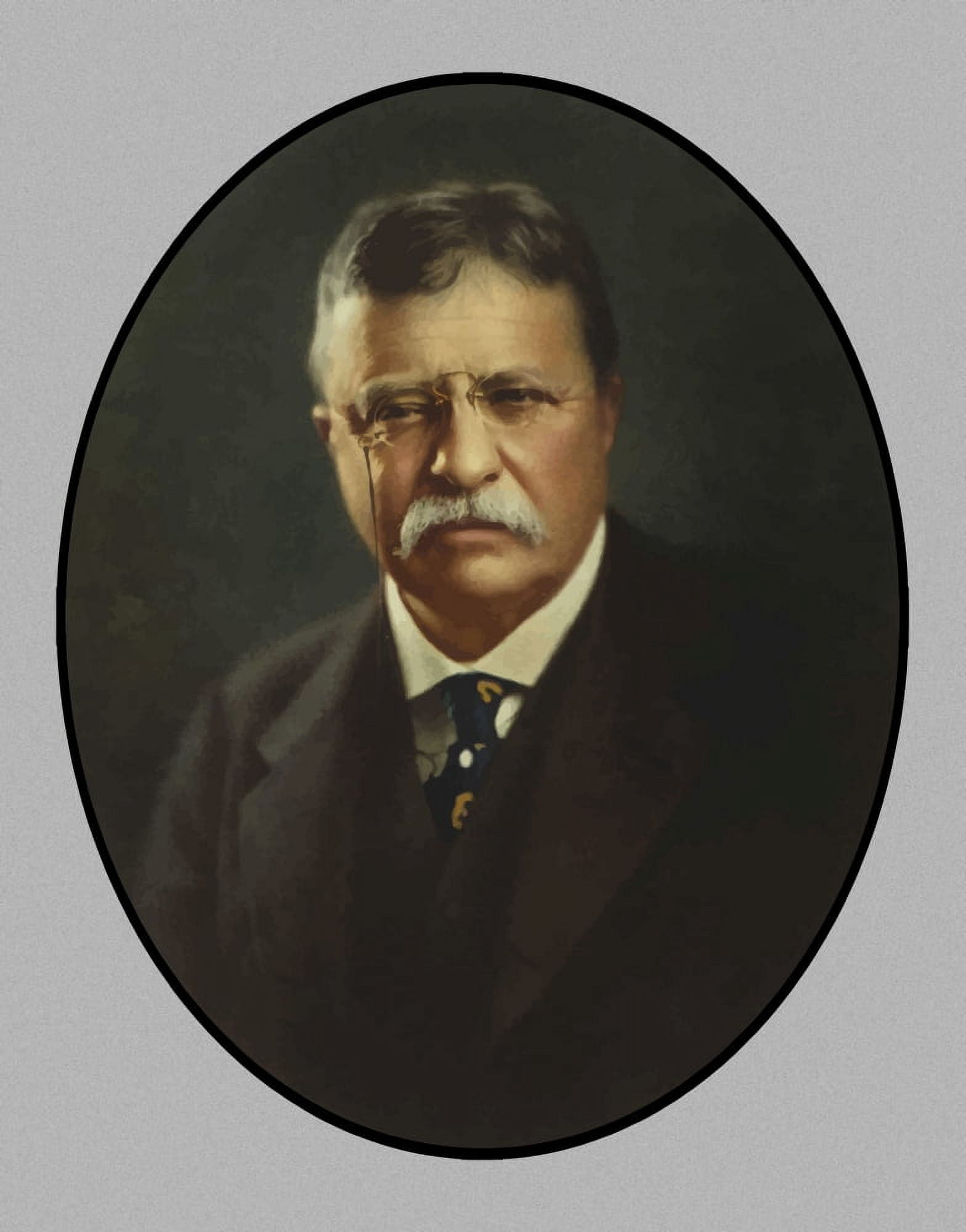 Digitally vector painting of President Theodore Roosevelt Canvas Art - John ParrotStocktrek Images (13 x 16)
